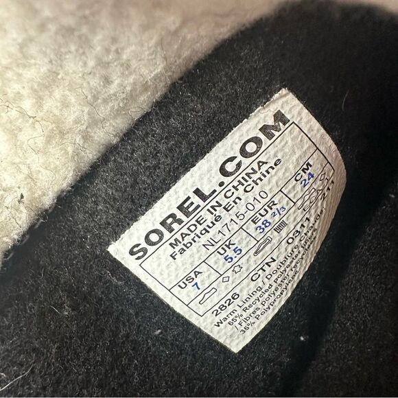 Sorel Waterproof Sherpa lined laced women’s winter duck Boots size 7 - Picture 8 of 8